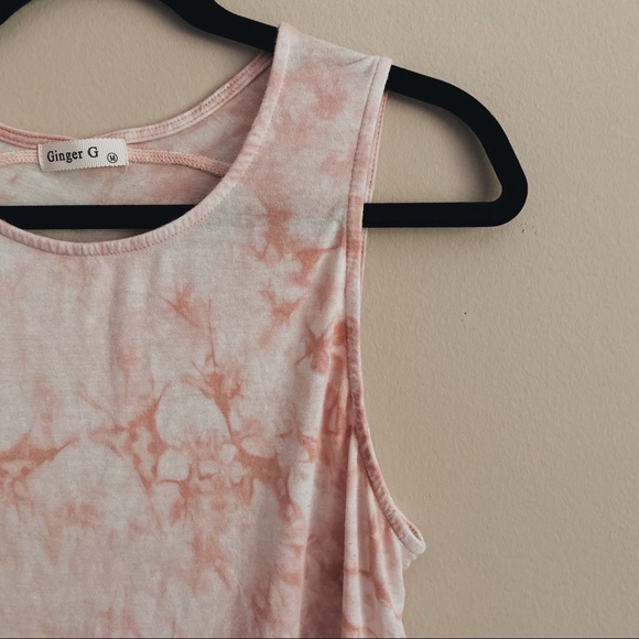 🆕 Ginger G | Acid Washed Peach Tank Top - Picture 2 of 4